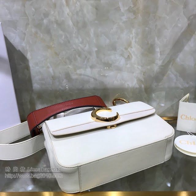Chloe女包 克洛伊經典C形飾扣寬肩帶包包 Chole手提肩背斜挎包  jjh1373
